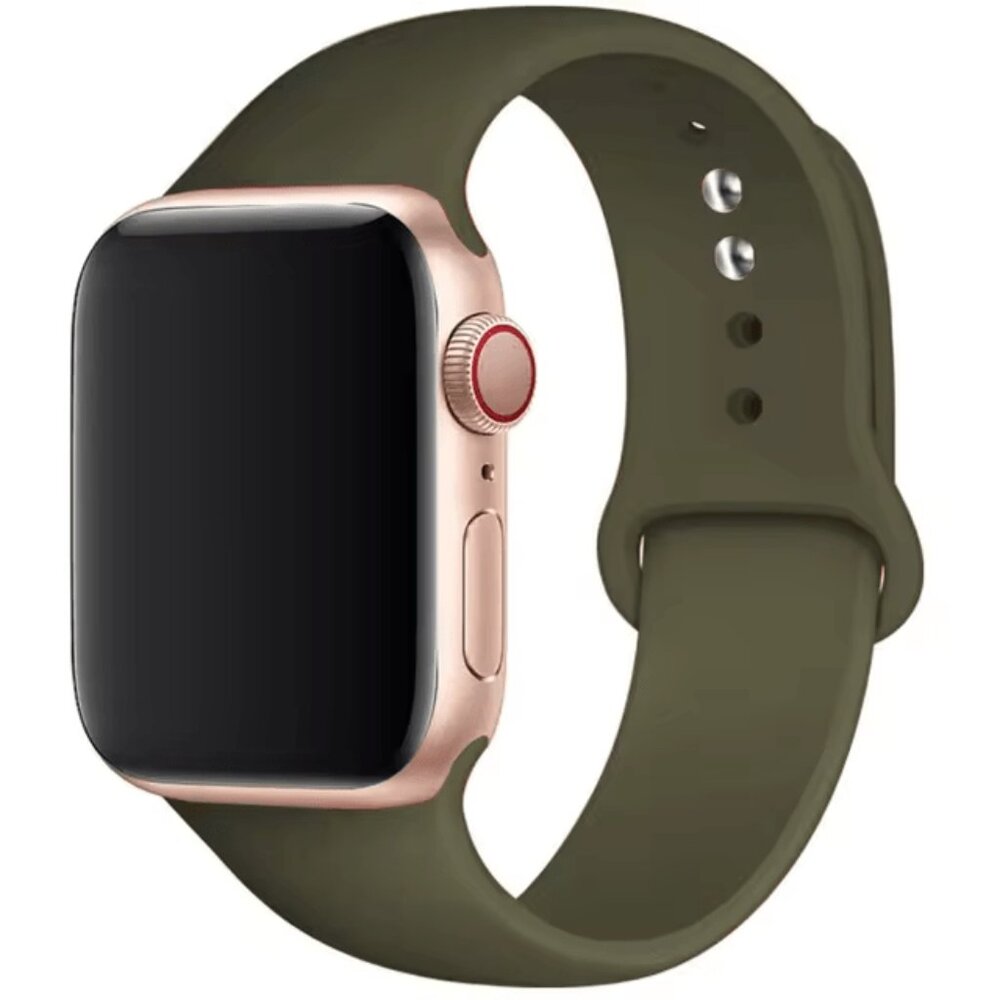 Apple Watch with Gold Case and Green Band
